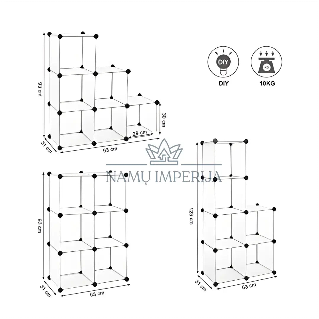 Daiktadėžių komplektas/spintelė SM830 - €58 Save 30% 50-100, __label:Pristatymas 5-14 d.d., daiktadeze,