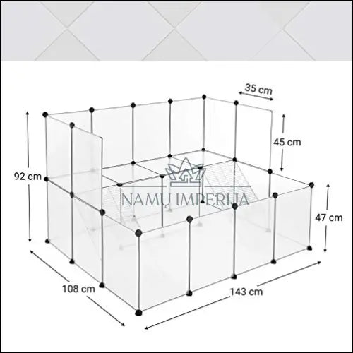 Daiktadėžių komplektas/spintelė SM841 - €88 Save 30% 50-100, __label:Pristatymas 5-14 d.d., gyvunai, narvas,