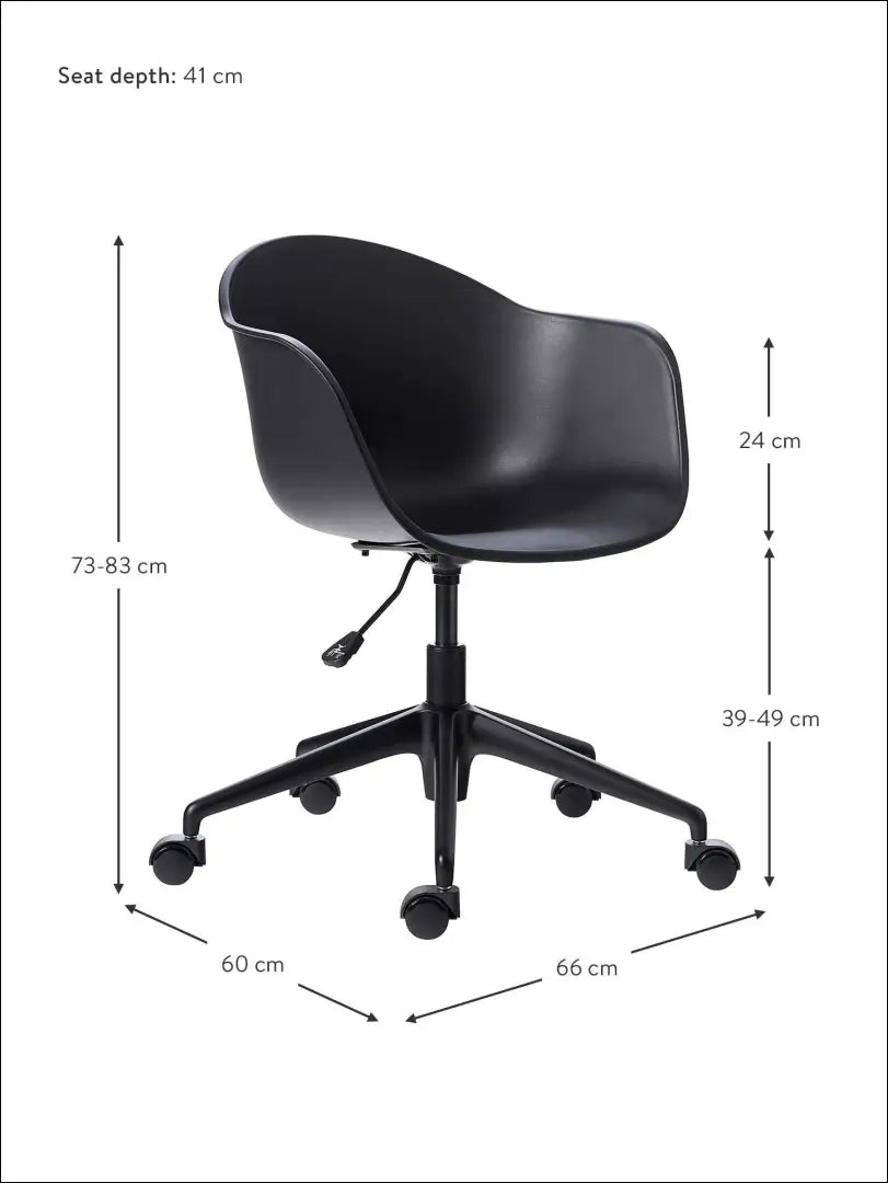 Darbo kėdė BI154 - €51 Save 70% 50-100, __label:Pristatymas 1-2 d.d., biuro-baldai, biuro-kedes, color-juoda €50