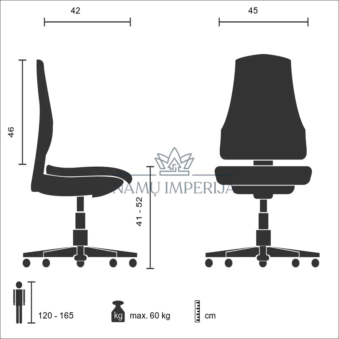 Darbo kėdė vaikams BI217 - €57 Save 50% 50-100, __label:Pristatymas 1-2 d.d., biuro-baldai, biuro-kedes,