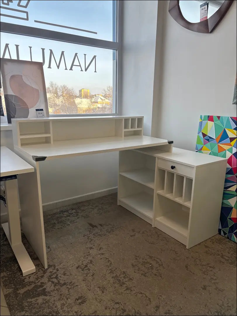 Darbo stalas BI275 - €140 Save 55% 100-200, __label:Pristatymas 1-2 d.d., color-balta, material-mediena, pazeistas €100