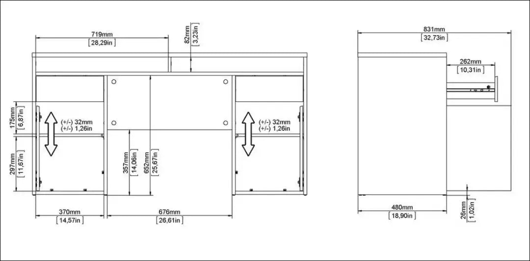 Darbo stalas BI293 - €50 Save 80% 50-100, __label:Pristatymas 1-2 d.d., color-ruda, material-mediena, pazeistas to €100