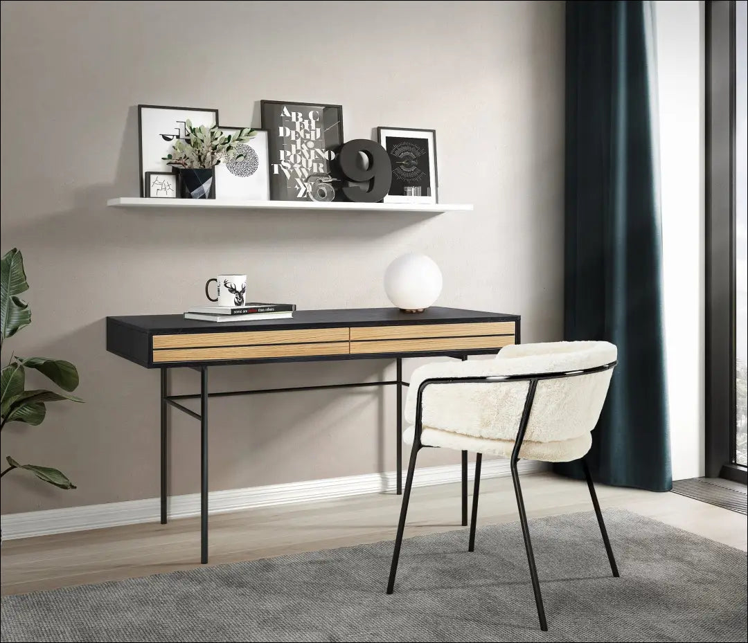 Darbo stalas BI319 - €320 Save 50% __label:Pristatymas 1-2 d.d., biuro-baldai, biuro-stalai, color-juoda, color-ruda