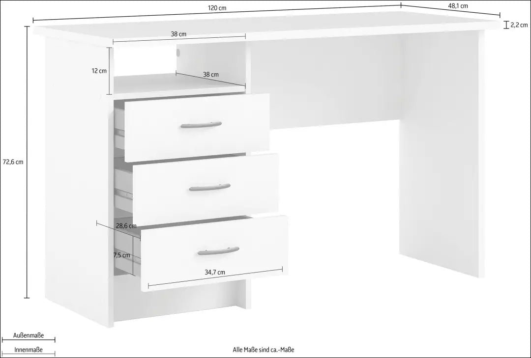 Darbo stalas BI344 - €75 Save 50% 50-100, __label:Pristatymas 1-2 d.d., biuro-baldai, biuro-stalai, color-balta Balta