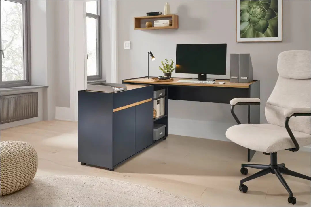 Darbo stalas BI347 - €105 Save 60% 100-200, __label:Pristatymas 1-2 d.d., color-juoda, color-ruda, material-mediena