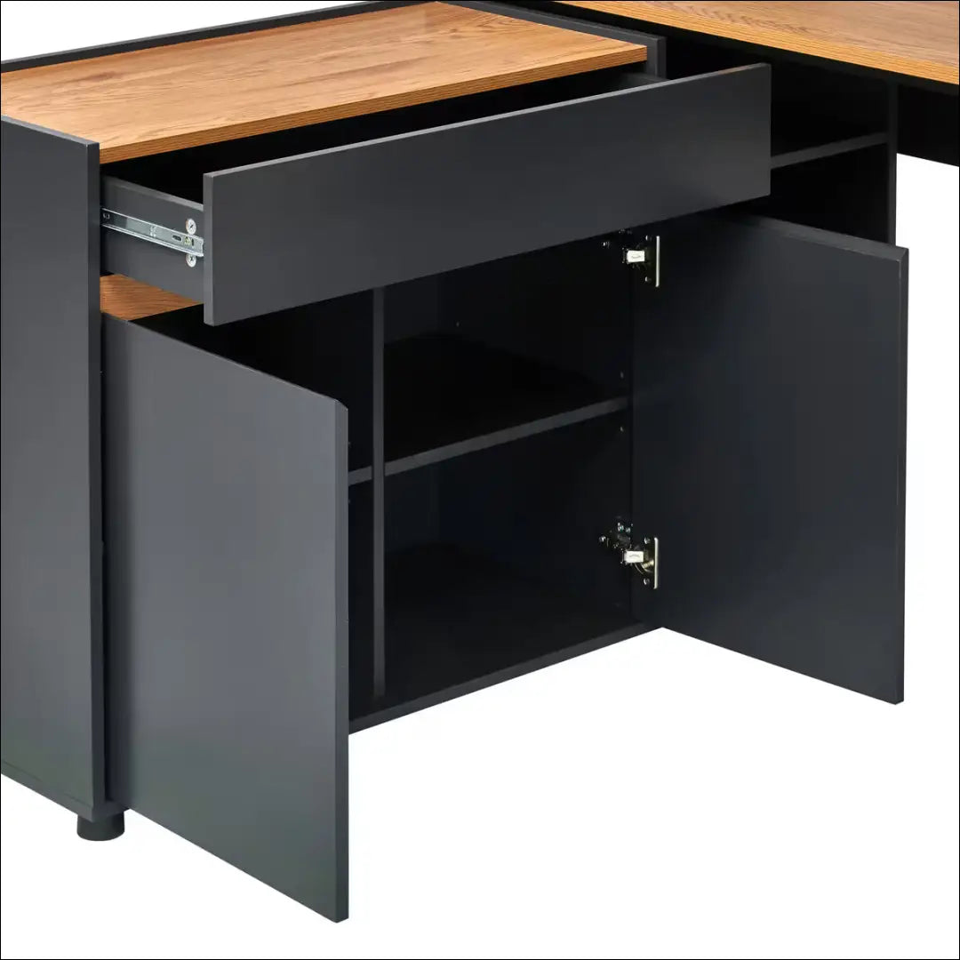 Darbo stalas BI347 - €105 Save 60% 100-200, __label:Pristatymas 1-2 d.d., color-juoda, color-ruda, material-mediena