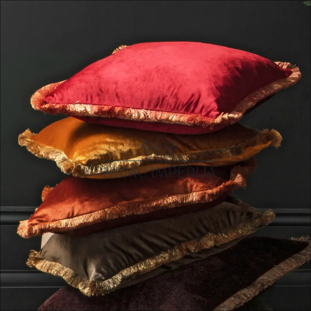 Dekoratyvinė aksominė pagalvėlė DI10245 - €37 Save 50% 25-50, __label:Pristatymas 1-2 d.d., color-raudona, interjeras,