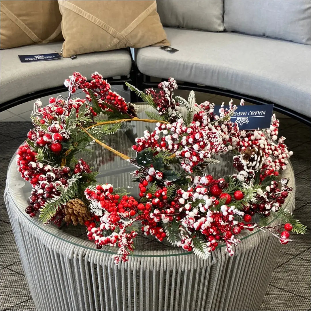 Dekoratyvinė girlianda DI4962 - €35 Save 50% 25-50, __label:Pristatymas 1-2 d.d., augalai, color-balta, color-raudona