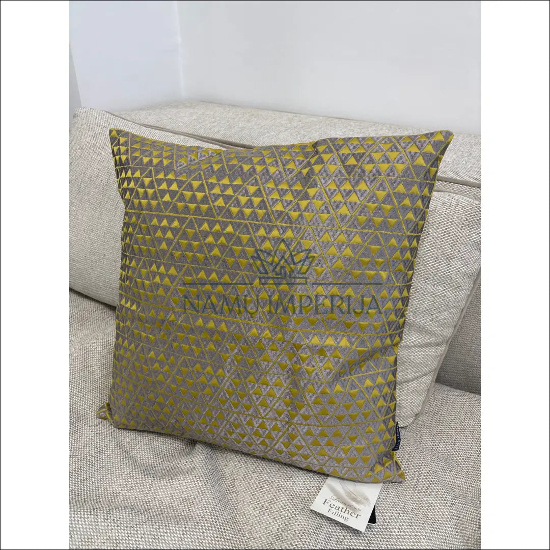 Dekoratyvinė pagalvėlė DI10259 - €42 Save 50% 25-50, __label:Pristatymas 1-2 d.d., color-geltona, color-sidabrine,