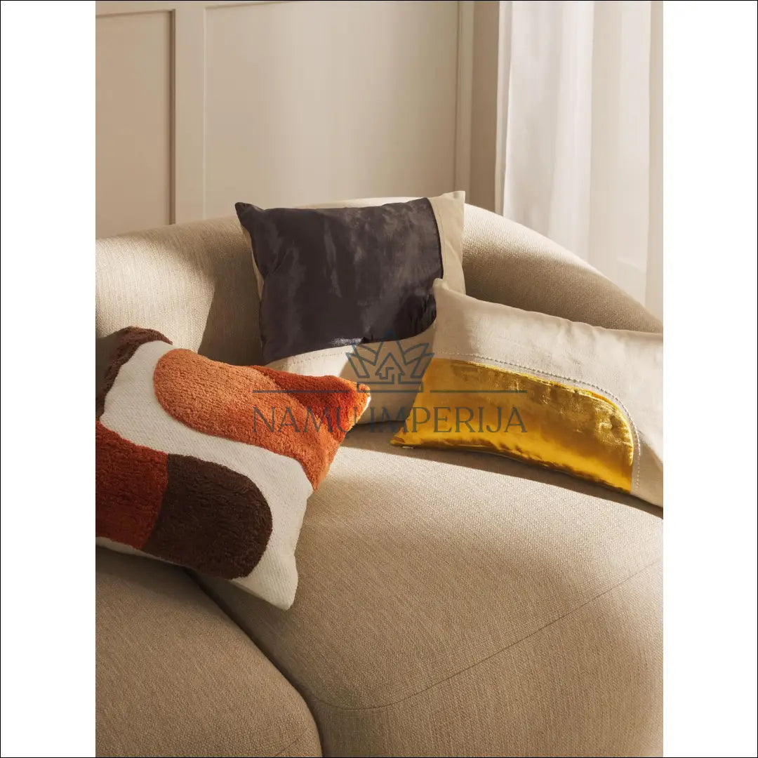 Dekoratyvinė pagalvėlė DI5507 - €16 color-pilka, color-smelio, interjeras, material-aksomas, material-linas Iki