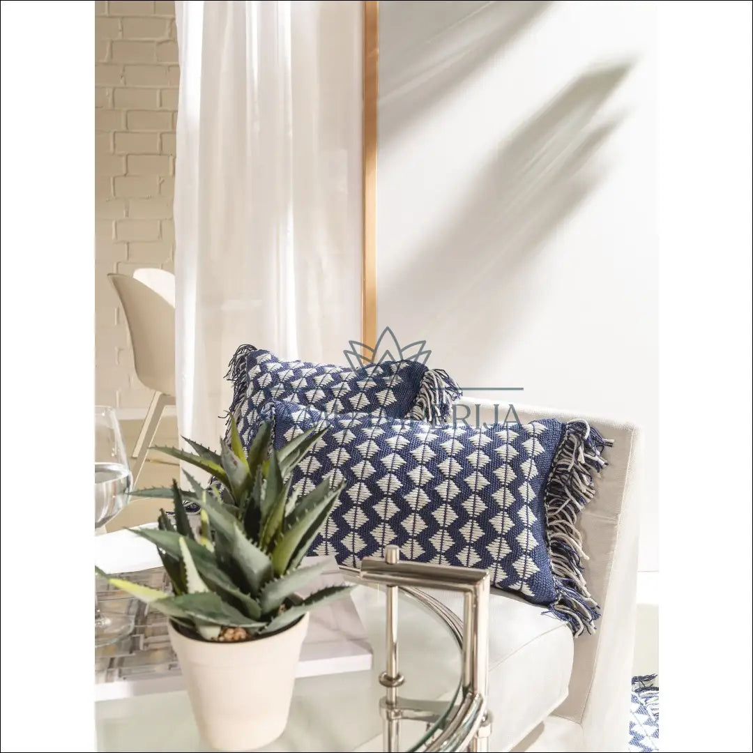 Dekoratyvinė pagalvėlė DI9144 - €23 Save 50% __label:Pristatymas 1-2 d.d., color-balta, color-melyna, interjeras,