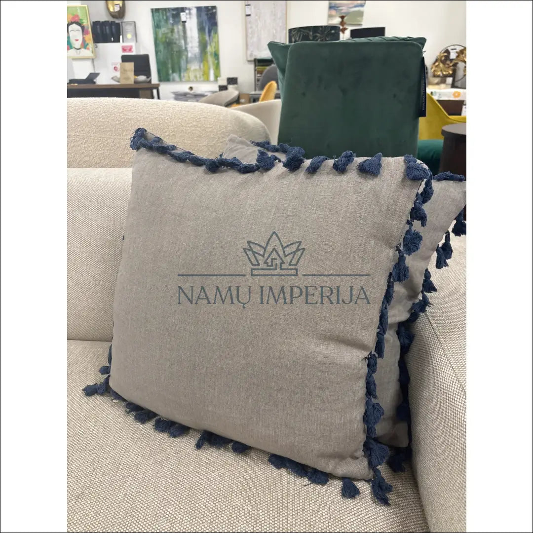 Dekoratyvinė pagalvėlė DI9967 €9 Save 50% __label:Pristatymas 1 2 d.d., color melyna, pilka, interjeras, material linas