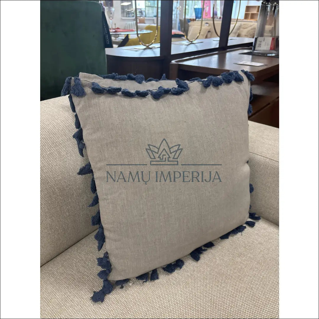 Dekoratyvinė pagalvėlė DI9967 €9 Save 50% __label:Pristatymas 1 2 d.d., color melyna, pilka, interjeras, material linas