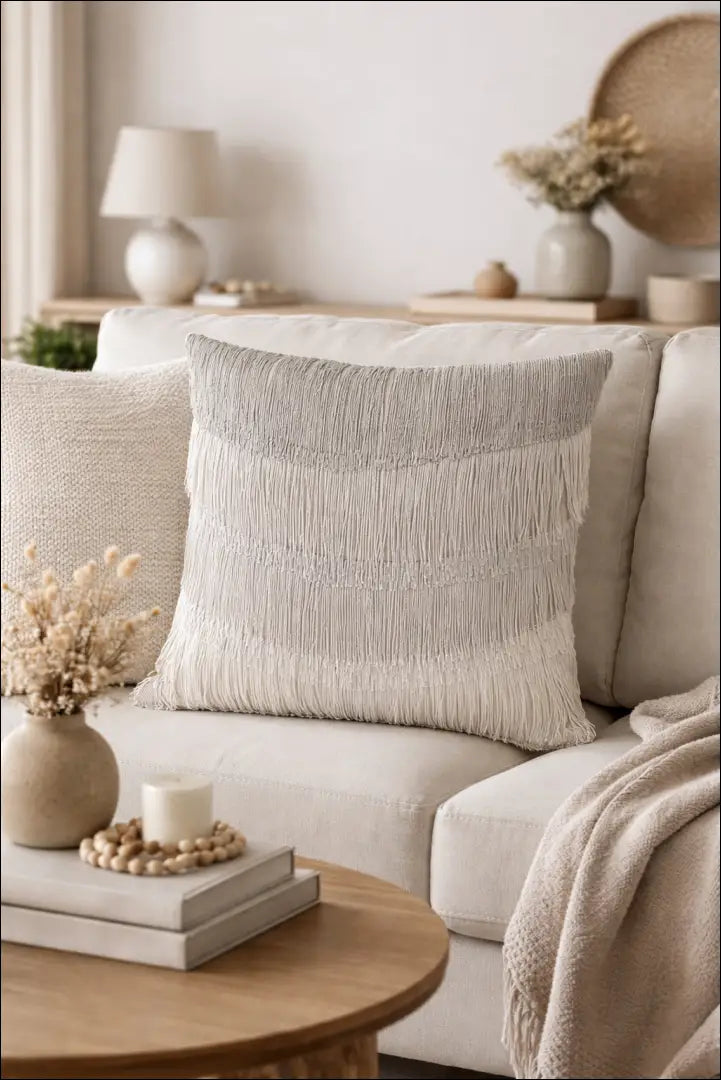 Dekoratyvinė pagalvėlė su kutais DI4302 - €16 Save 60% __label:Pristatymas 1-2 d.d., color-pilka, interjeras,