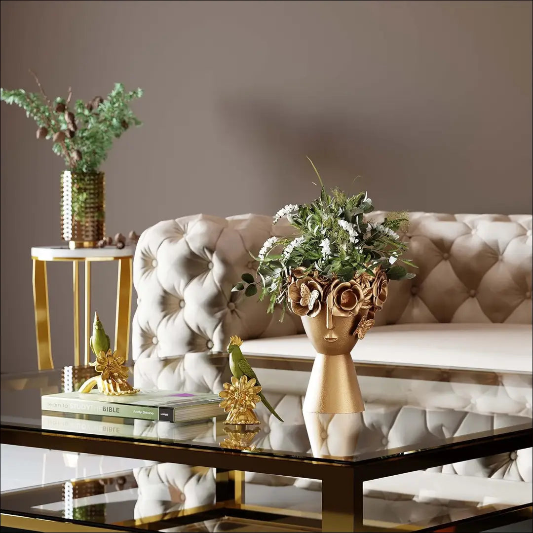 Dekoratyvinė vaza ’Kare Design’ DI10883 - €34 Save 50% 25-50, __label:Pristatymas 1-2 d.d., color-auksine, interjeras,