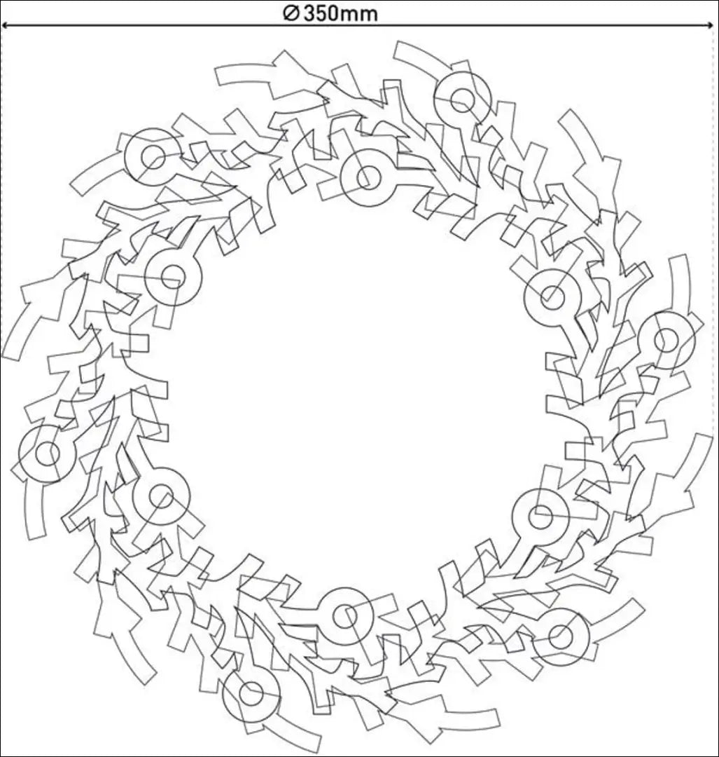 Dekoratyvinis LED vainikas DI10724 - €18 Save 50% __label:Pristatymas 1-2 d.d., color-zalia, kaledos,