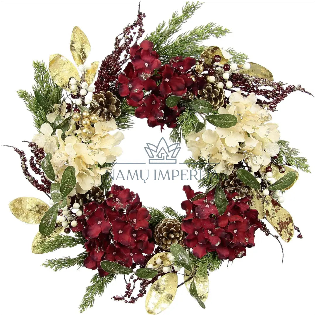 Dekoratyvinis vainikas DI10231 - €26 Save 50% 25-50, __label:Pristatymas 1-2 d.d., augalai, color-raudona, color-zalia