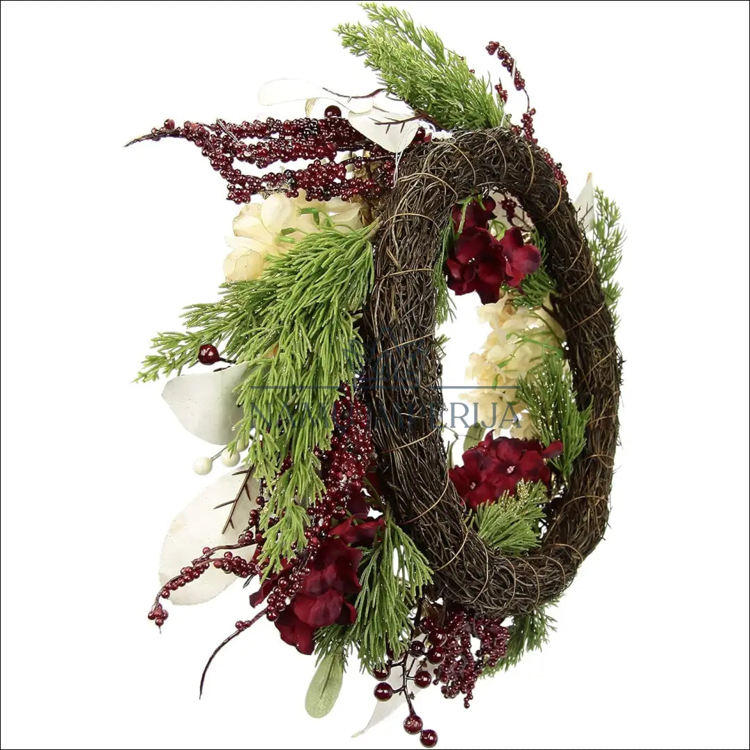 Dekoratyvinis vainikas DI10231 - €26 Save 50% 25-50, __label:Pristatymas 1-2 d.d., augalai, color-raudona, color-zalia
