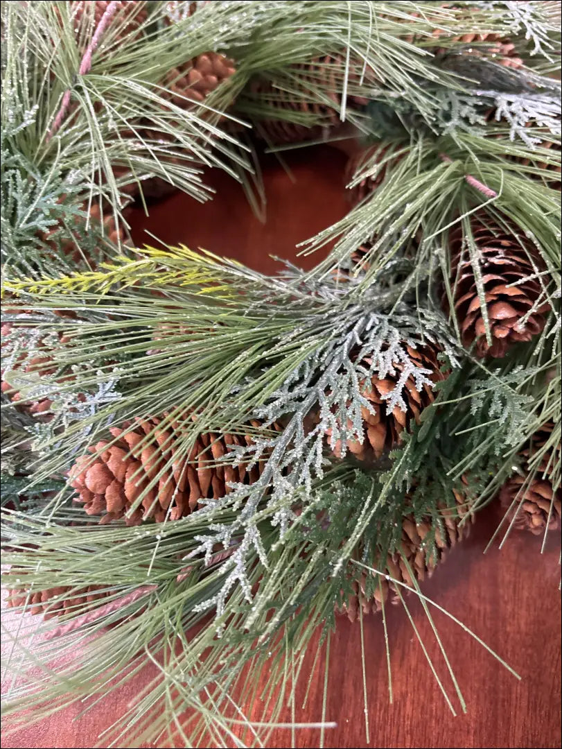 Dekoratyvinis vainikas DI10417 - €15 Save 50% __label:Pristatymas 1-2 d.d., color-ruda, color-zalia, kaledos,