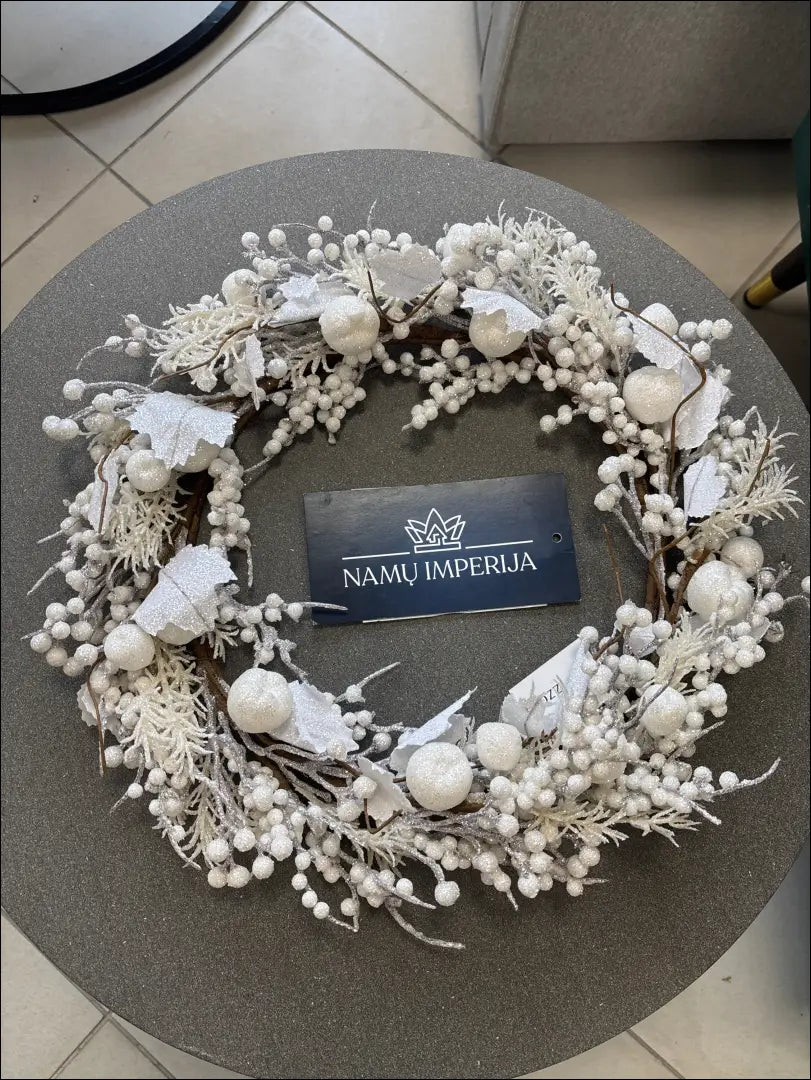 Dekoratyvinis vainikas DI10429 - €42 Save 50% 25-50, __label:Pristatymas 1-2 d.d., augalai, color-balta,