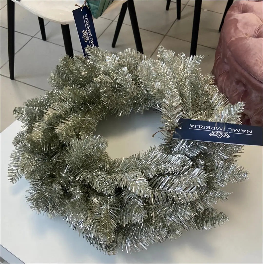 Dekoratyvinis vainikas DI4972 - €28 Save 50% 25-50, __label:Pristatymas 1-2 d.d., augalai, color-balta, color-zalia €25