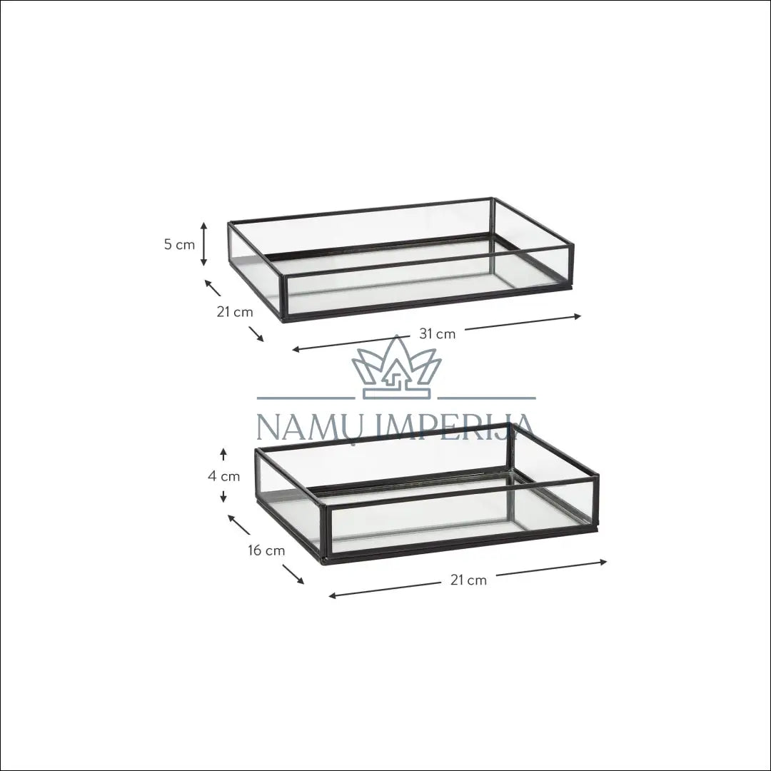 Dekoratyvinių padėklų komplektas (2vnt) DI4188 - €17 Save 65% __label:Pristatymas 1-2 d.d., color-juoda,