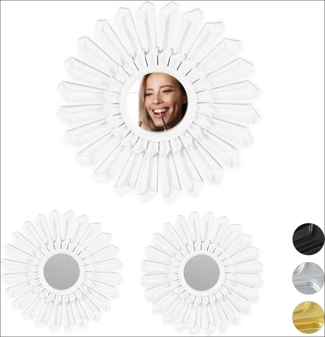 Dekoratyvinių veidrodžių komplektas (3vnt) DI8906 - €17 Save 50% __label:Pristatymas 1-2 d.d., color-balta, interjeras,