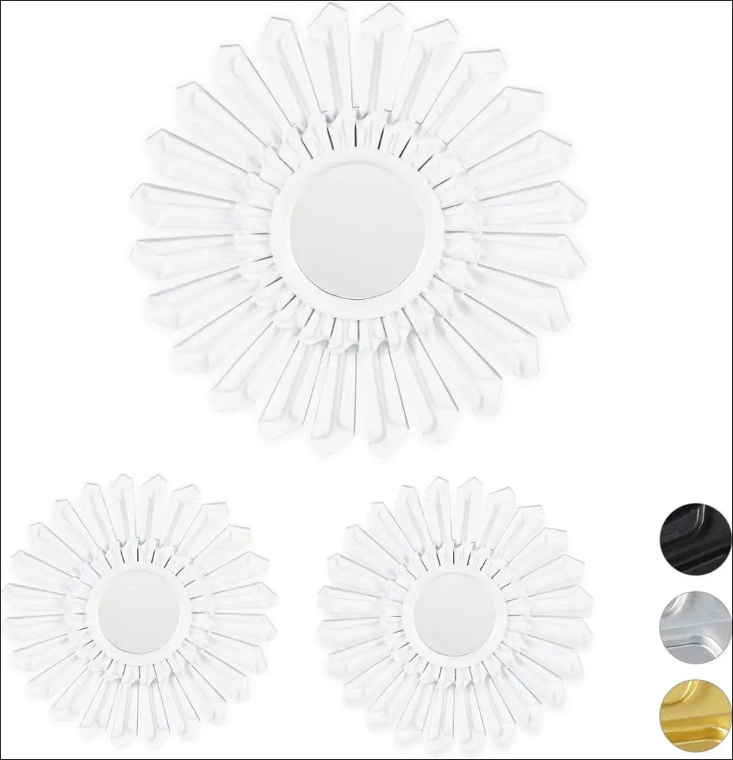 Dekoratyvinių veidrodžių komplektas (3vnt) DI8906 - €17 Save 50% __label:Pristatymas 1-2 d.d., color-balta, interjeras,