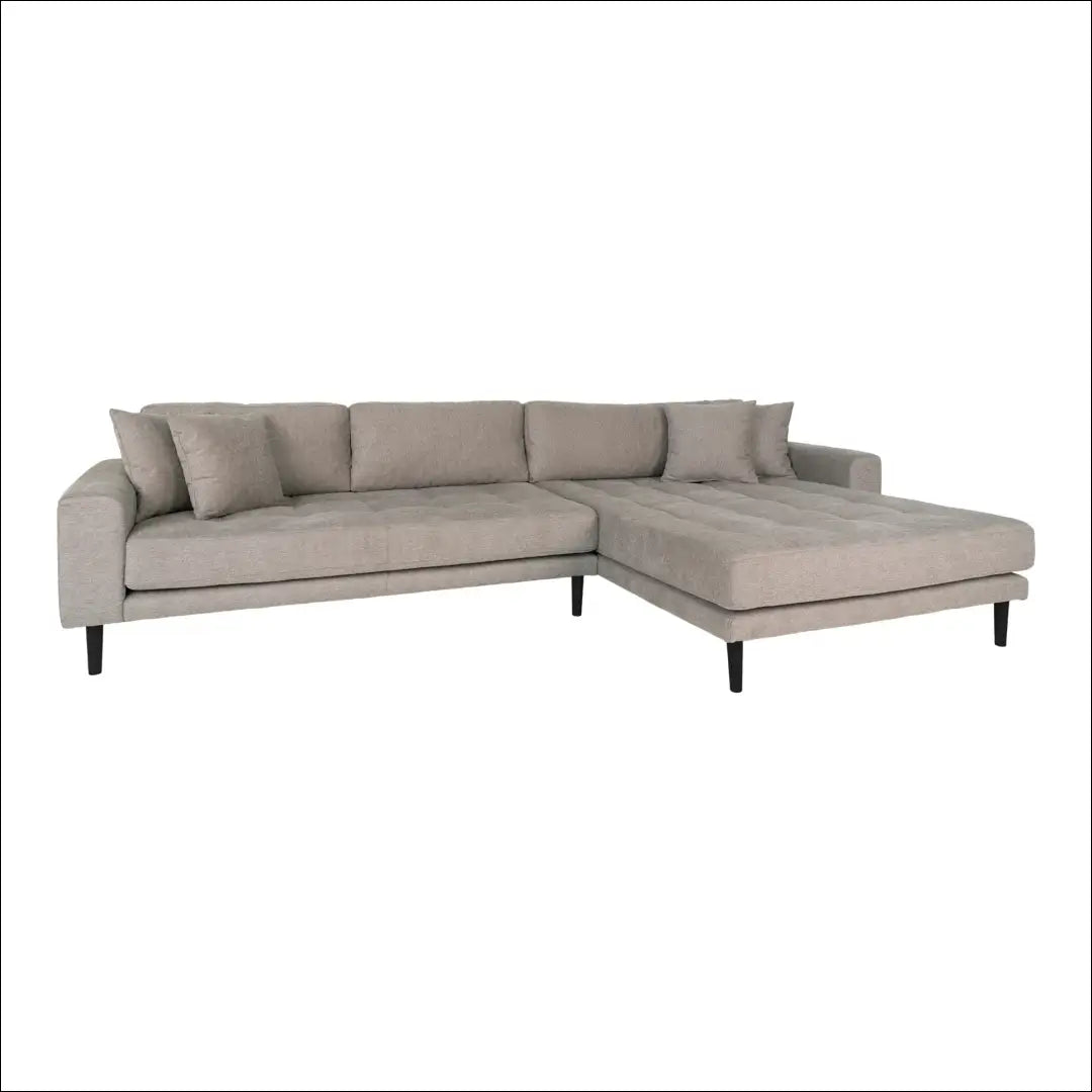 Dešinės pusės akmens sofa su keturiomis pagalvėlėmis ir juodomis medinėmis kojelėmis RD197 - €1,479 Save 15%