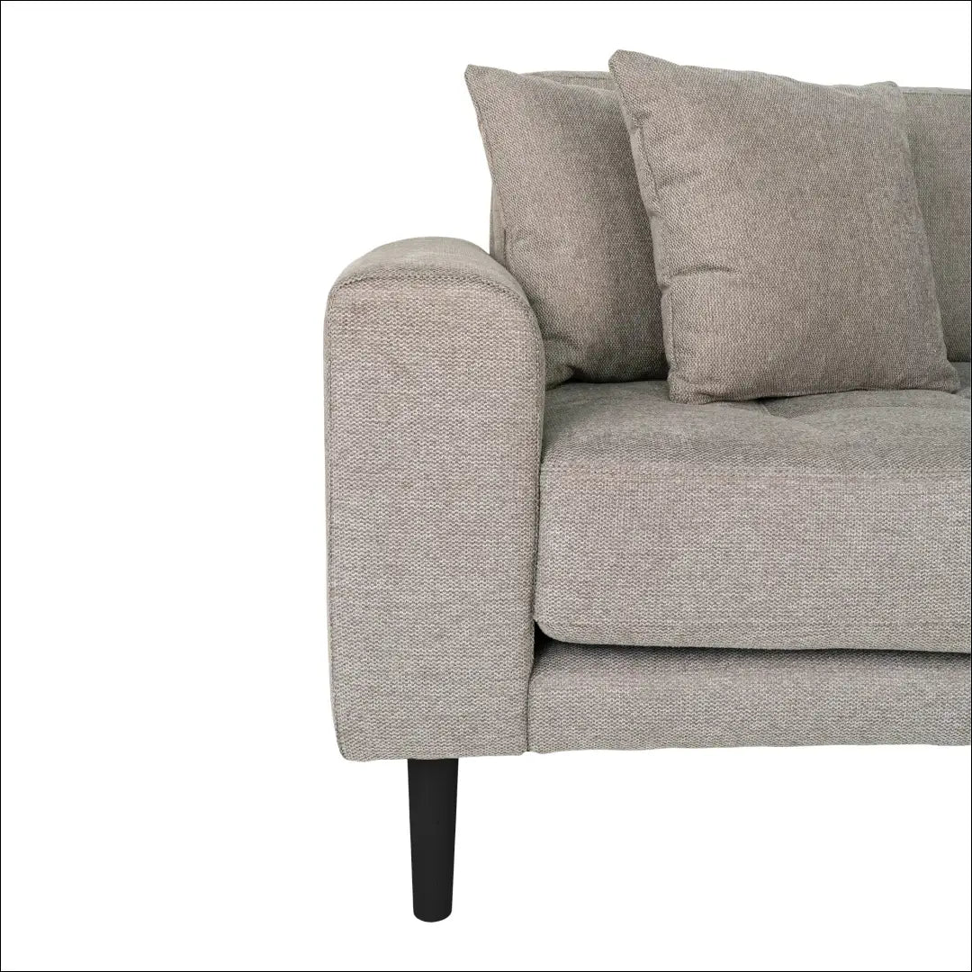 Dešinės pusės akmens sofa su keturiomis pagalvėlėmis ir juodomis medinėmis kojelėmis RD197 - €1,479 Save 15%