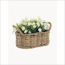 Laadige pilt üles galeriivaatesse Dirbtinės gėlės krepšelyje DI6053 - €10 Save 50% color-balta, color-ruda, color-zalia, dekoracijos, interjeras

