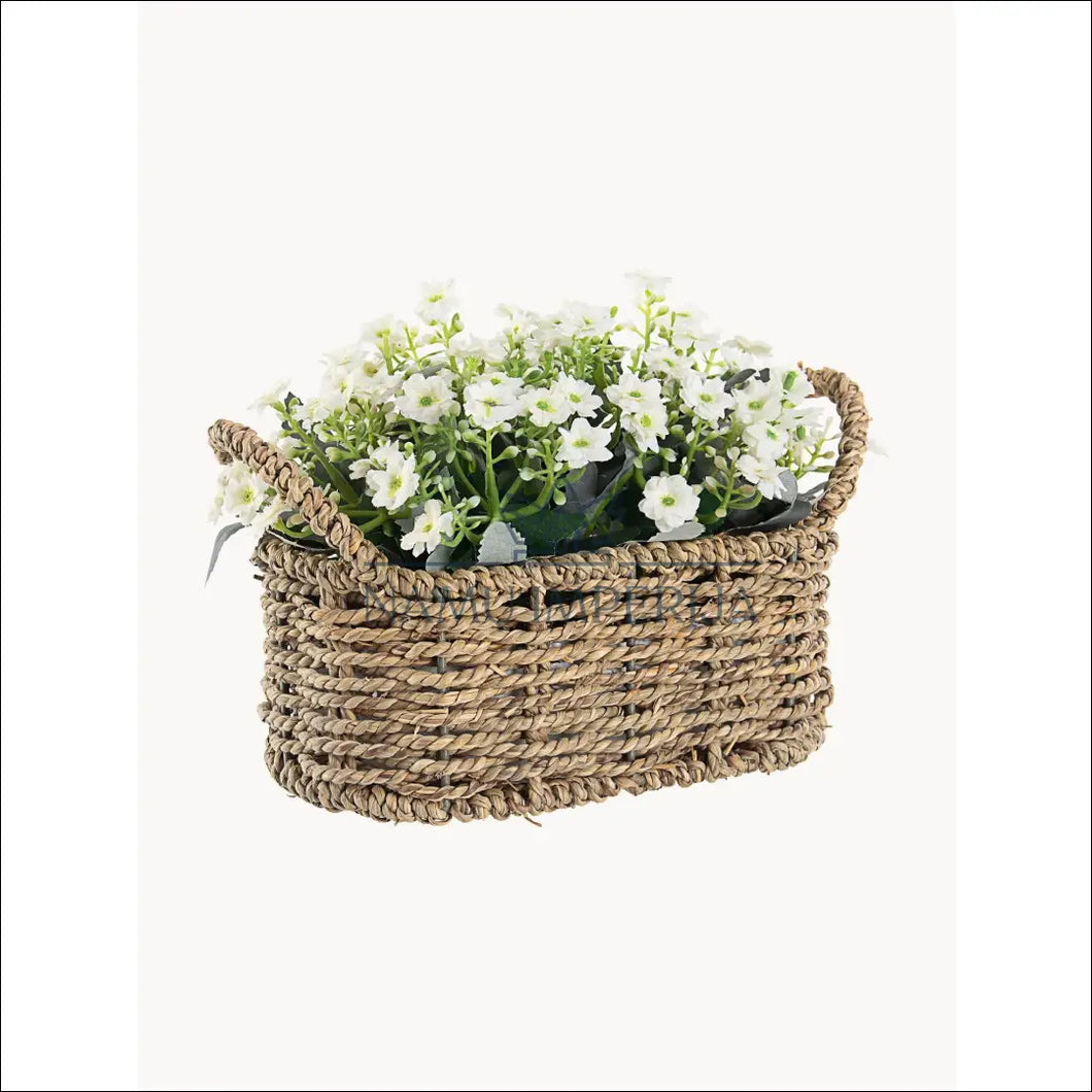 Dirbtinės gėlės krepšelyje DI6053 - €9 Save 55% color-balta, color-ruda, color-zalia, dekoracijos, interjeras Iki