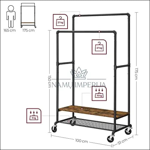 Drabužių kabykla SM609 - €158 Save 30% 100-200, __label:Pristatymas 5-14 d.d., drabuziu-kabykla, notouch30, song