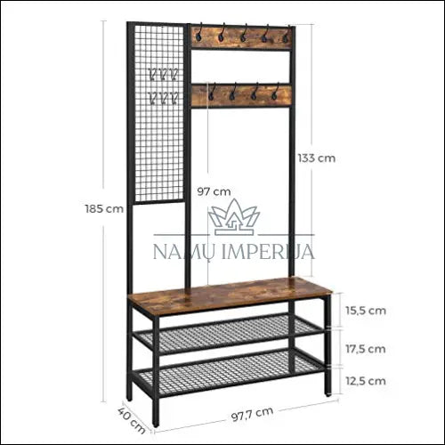 Drabužių kabykla su batų lentynomis SM217 - €189 Save 30% 100-200, __label:Pristatymas 5-14 d.d.,