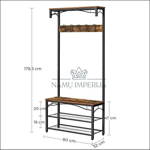 Drabužių kabykla su batų lentynomis SM218 - €155 Save 30% 100-200, __label:Pristatymas 5-14 d.d.,