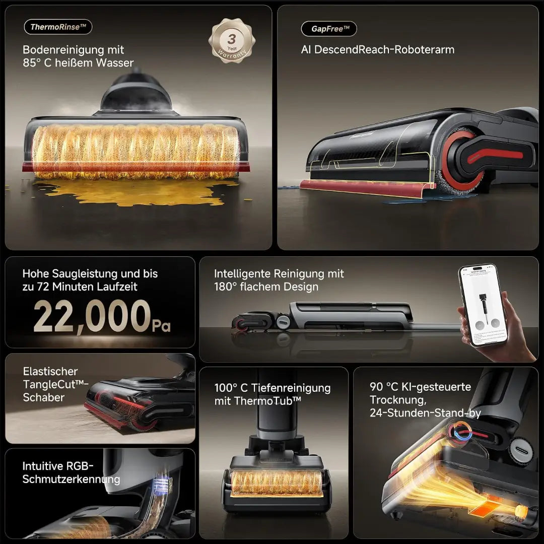 „Dreame H15 Pro Heat“ drėgno ir sauso valymo dulkių siurblys SP330 - €350 Save 50% __label:Pristatymas 1-2 d.d.,