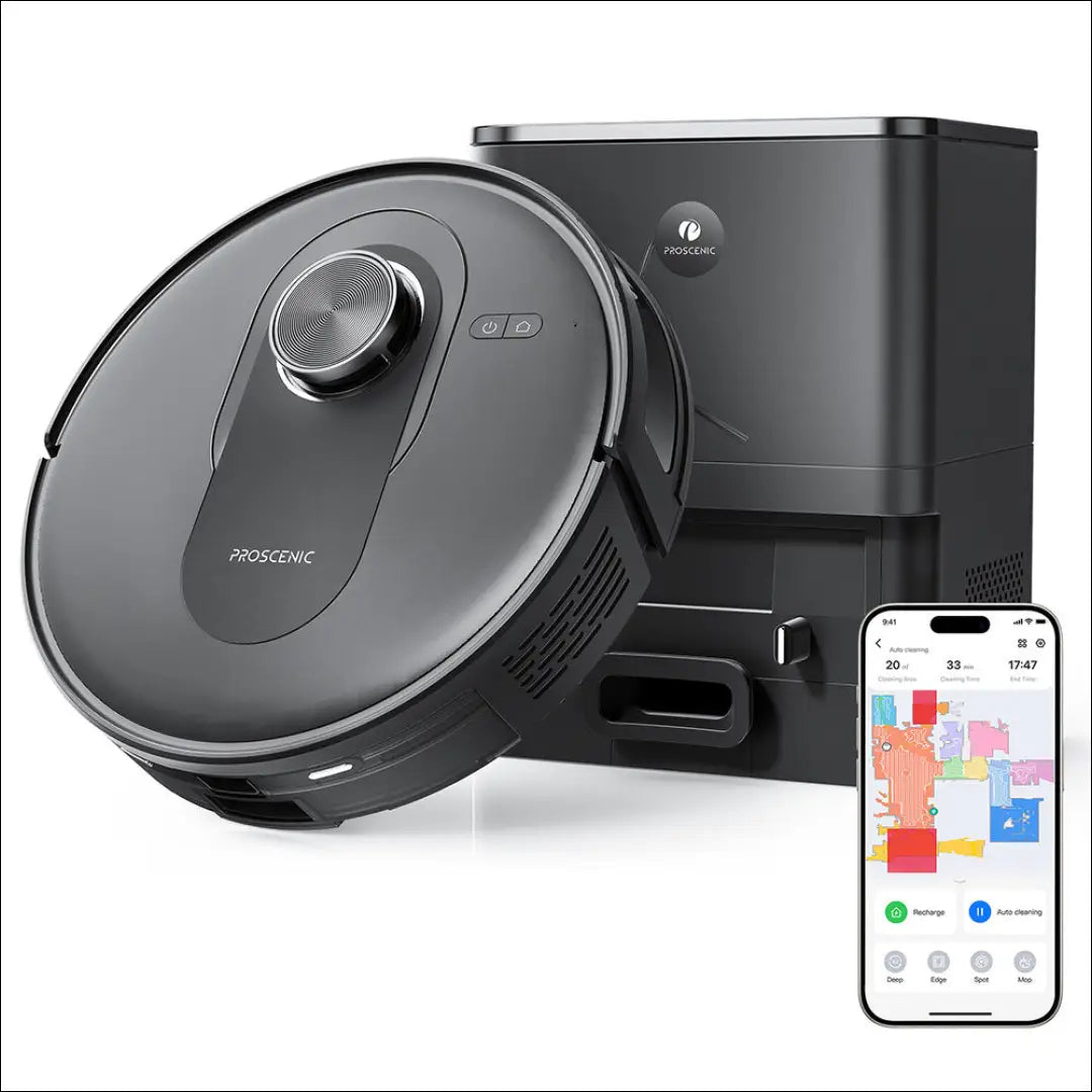 Dulkių siurblys-robotas Proscenic Q8 Max SP244 - €170 Save 50% 100-200, __label:Pristatymas 1-2 d.d., color-juoda,