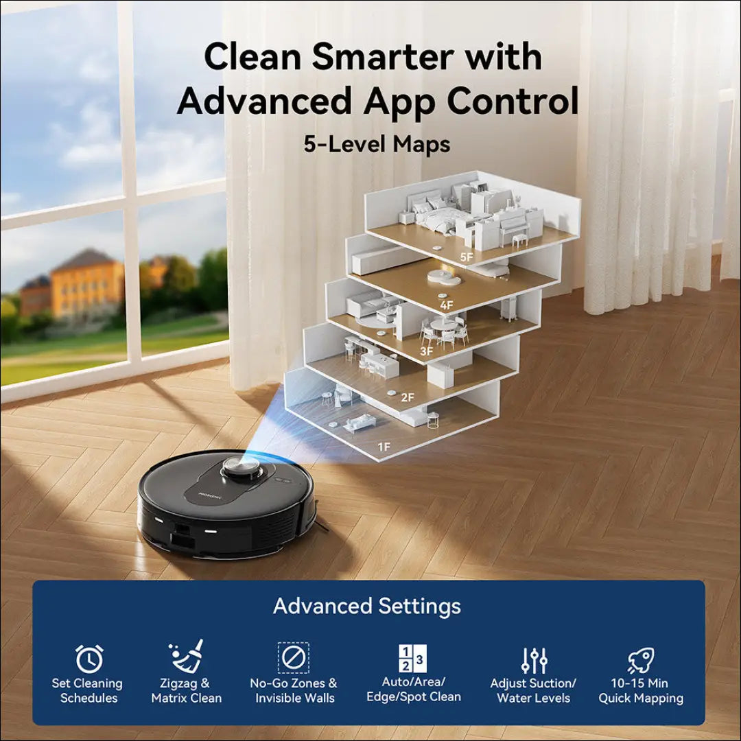 Dulkių siurblys-robotas Proscenic Q8 Max SP244 - €170 Save 50% 100-200, __label:Pristatymas 1-2 d.d., color-juoda,