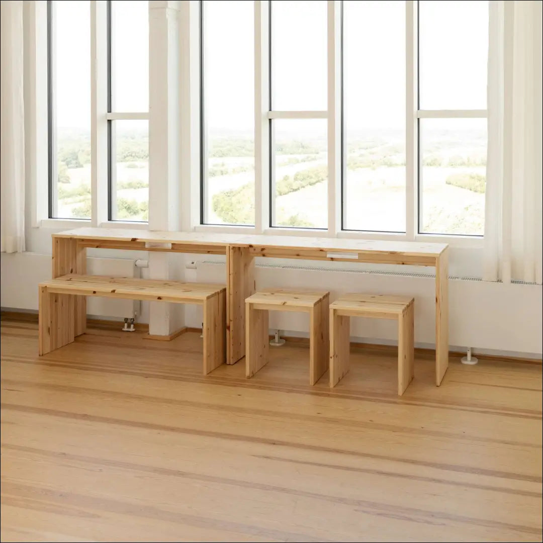 Dviejų dalių valgomojo stalas VI1478 - €260 Save 50% __label:Pristatymas 1-2 d.d., color-ruda, material-medzio-masyvas,