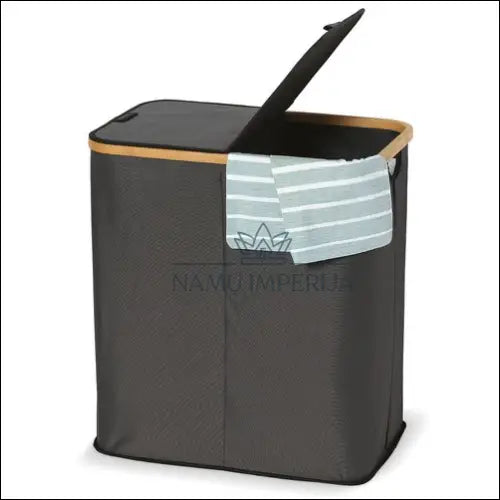 Dviejų skyrių skalbinių dėžė DI6838 - €30 Save 50% 25-50, color-juoda, color-ruda, interjeras, kita Juoda