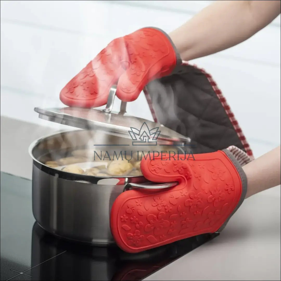 Dvigubos silikoninės orkaitės pirštinės DI8859 - €32 Save 50% 25-50, __label:Pristatymas 1-2 d.d., color-raudona,