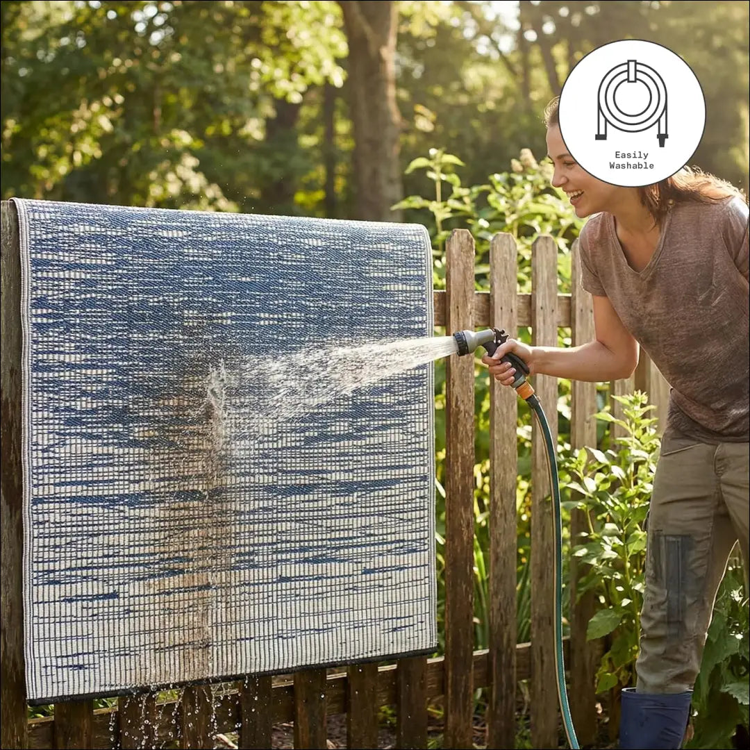 Dvipusis lauko kilimas RU1068 - €65 Save 50% 50-100, __label:Pristatymas 1-2 d.d., color-melyna, kilimai, 150 cm x 240