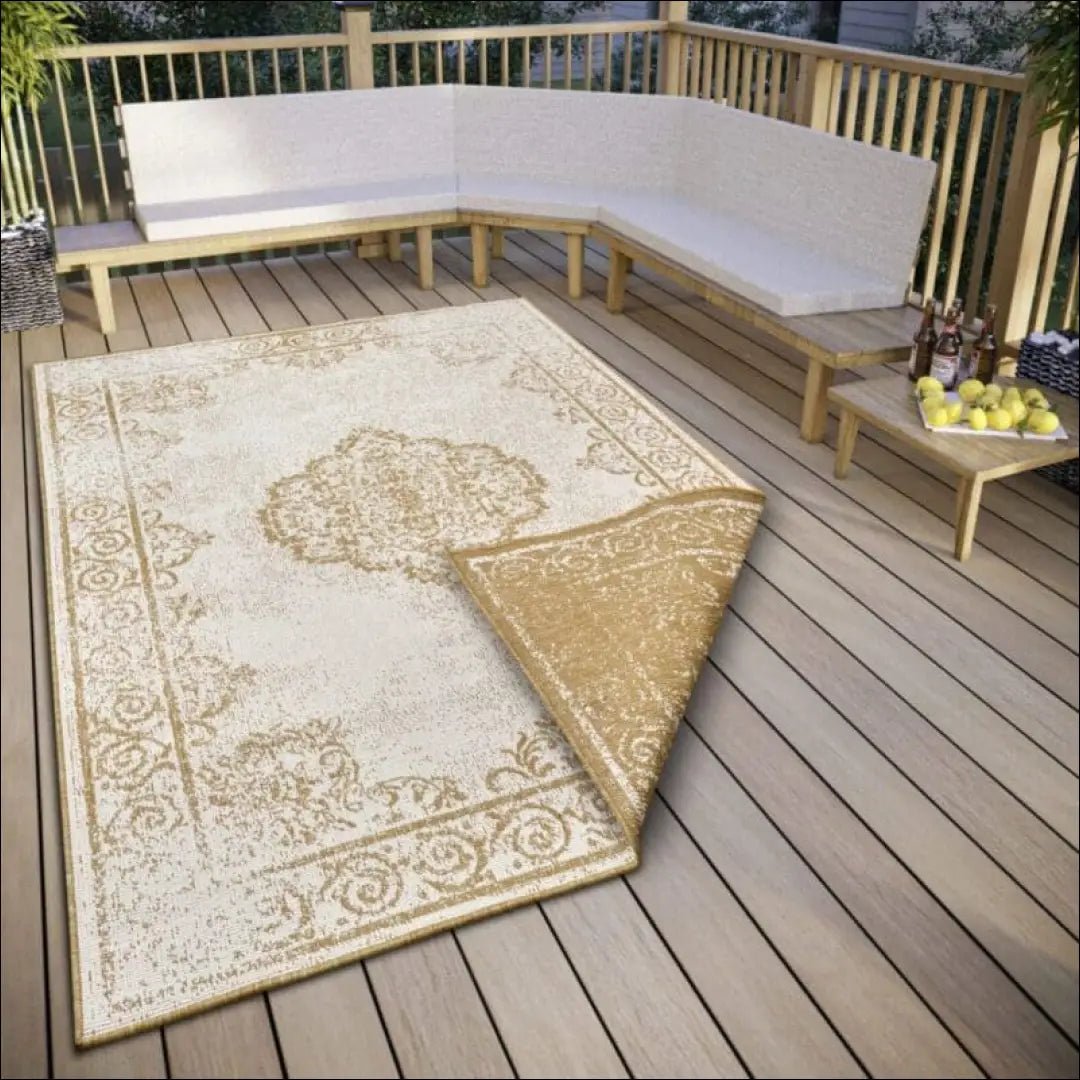 Dvipusis lauko/terasos kilimas RU1561 - €182 Save 50% 100-200, __label:Pristatymas 1-2 d.d., color-geltona,