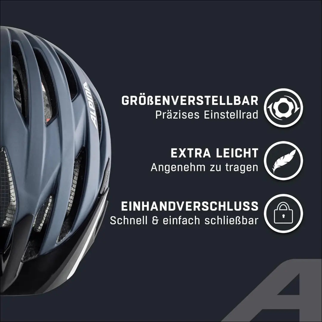 Dviračio šalmas “Alpina HAGA” SP072 - €47 Save 30% 25-50, __label:Pristatymas 1-2 d.d., color-melyna, laisvalaikis,