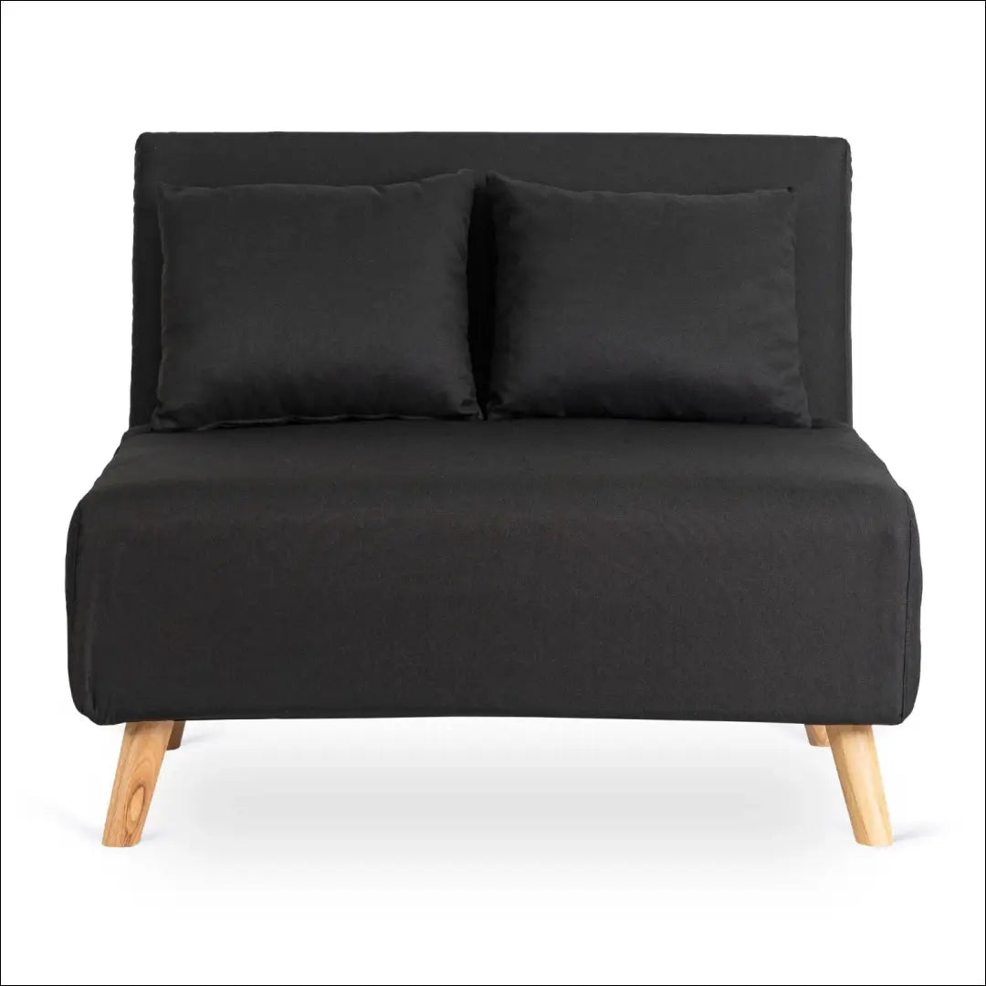 Dvivietis išskleidžiamas fotelis su audiniu juodos spalvos TE397 - €289 Save 15% __label:Pristatymas 5-14 d.d., elite,