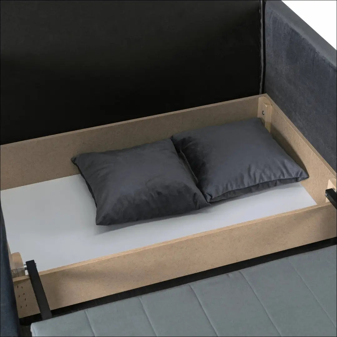 Dvivietis miegamas fotelis su veliūro audiniu pilkos spalvos TE659 - €1,443 Save 15% __label:Pristatymas 5-14 d.d.,