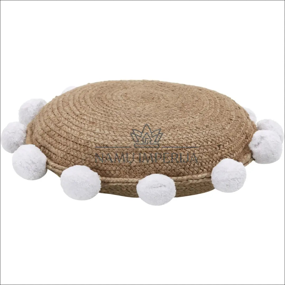 Džiuto pagalvėlė DI4250 - €16 Save 60% color-balta, color-smelio, interjeras, material-dziutas, material-medvilne