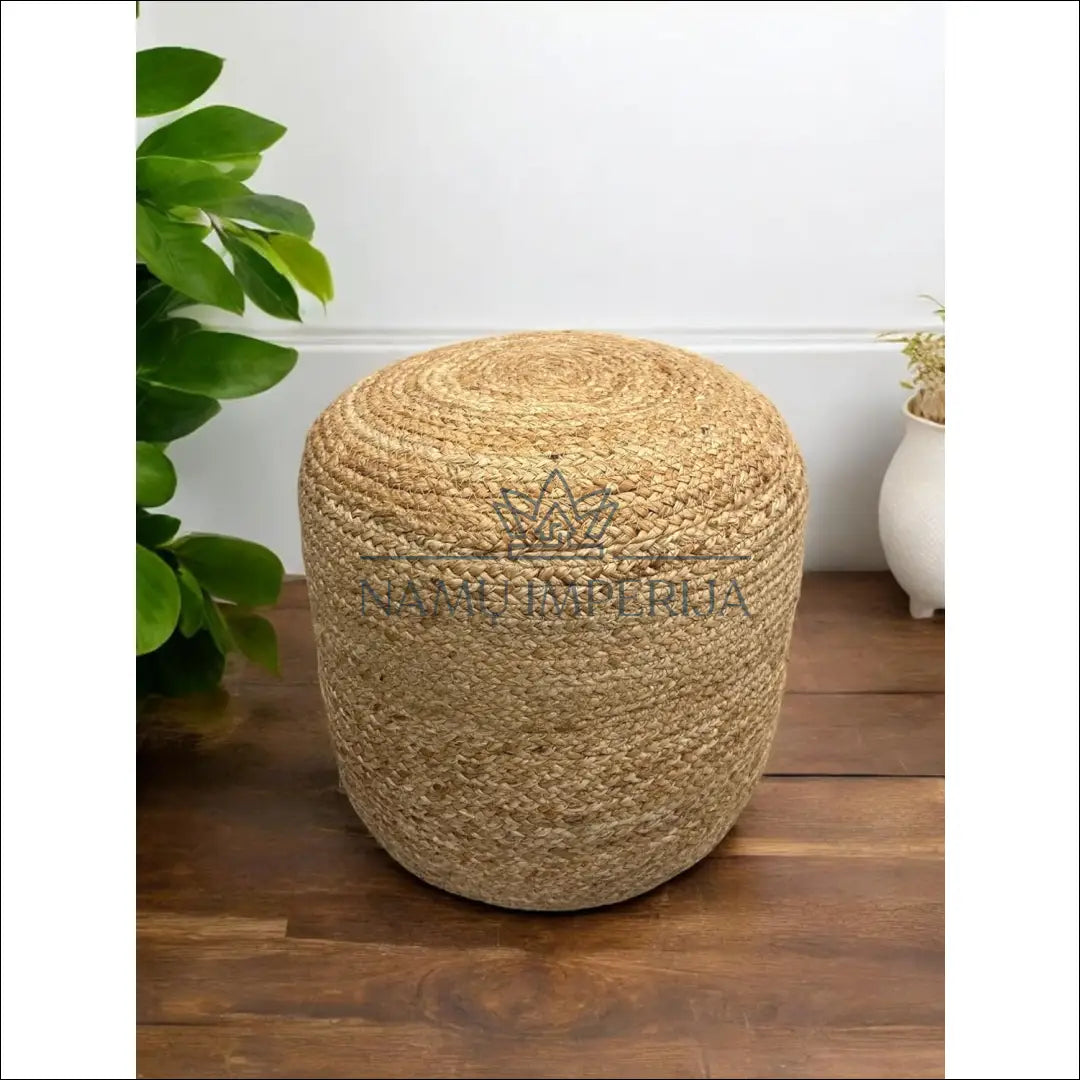 Džiuto pufas MI719 - €31 Save 50% 25-50, __label:Pristatymas 1-2 d.d., color-smelio, material-dziutas, minksti €25