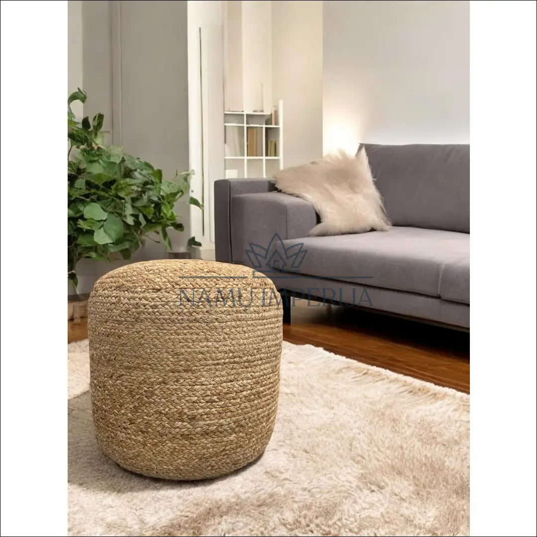 Džiuto pufas MI719 - €31 Save 50% 25-50, __label:Pristatymas 1-2 d.d., color-smelio, material-dziutas, minksti €25