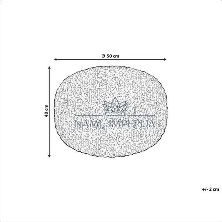 Džiuto pufas MI727 - €46 Save 50% 25-50, __label:Pristatymas 1-2 d.d., color-rozine, color-smelio, material-dziutas €25